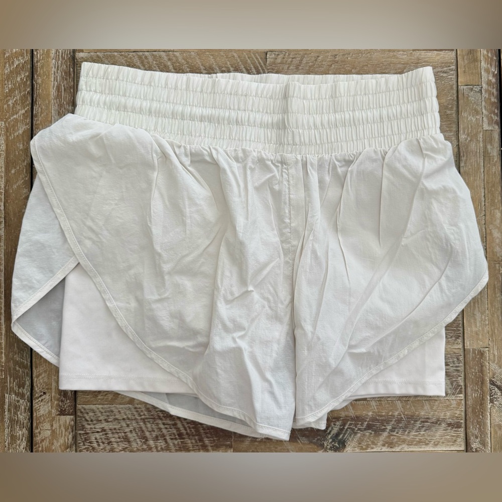 All in Motion White/ Cream Women's Athletic Shorts